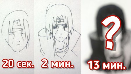 Пошаговые рисунки Итачи