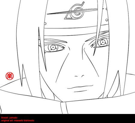 Итачи рисунок легкий