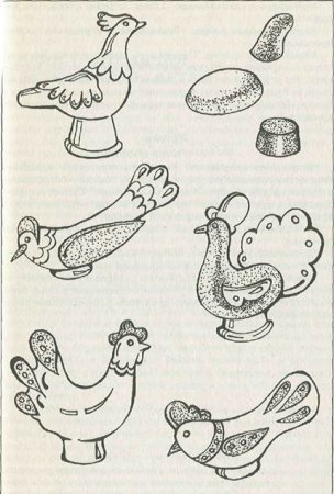 Дымковская игрушка из глины пошагово