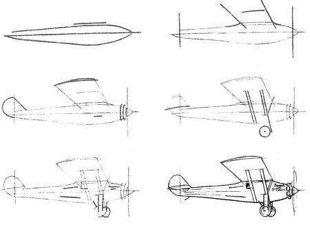 Самолет поэтапно