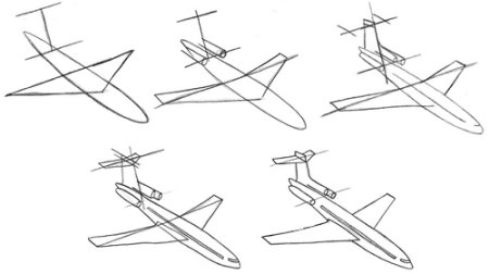 Самолет для рисования военный взрослых