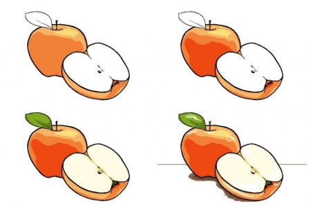 2 Яблока рисунок