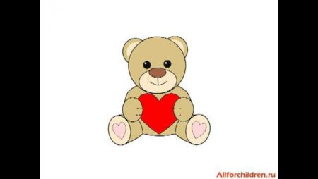 Поэтапное рисование мишки