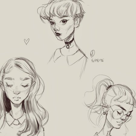 Стили рисования людей в скетчбуке