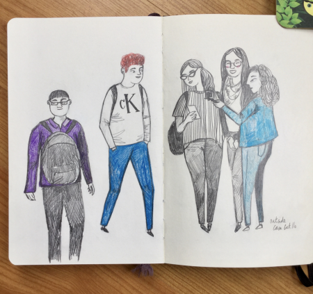 Рисунки для скетчбука люди в полный рост