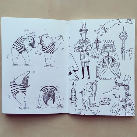 Пошаговое рисование для скетчбука