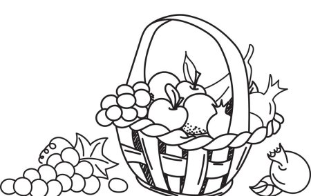 Фрукты. Раскраска для малышей