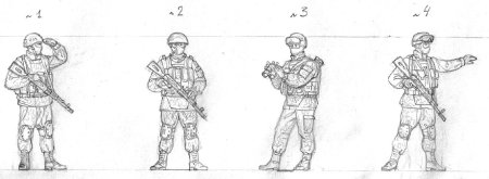 Военный человек рисунок
