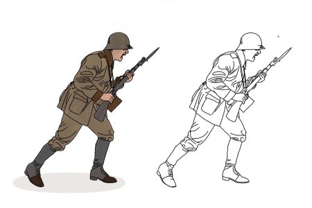 Нарисовать солдата