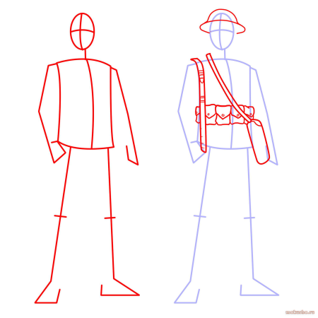 Рисунок солдата карандашом для детей