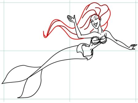 Пошаговый рисунок русалки