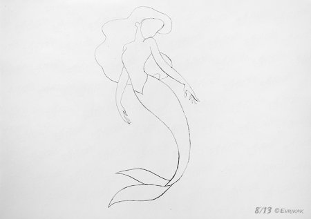 Как нарисовать русалку поэтапно