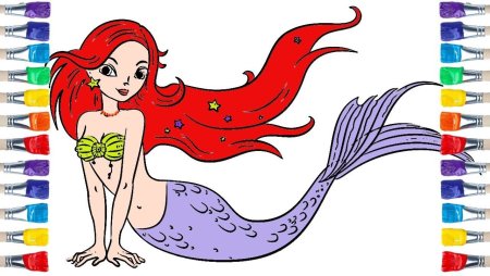 Рисунки карандашом русалки Ариэль