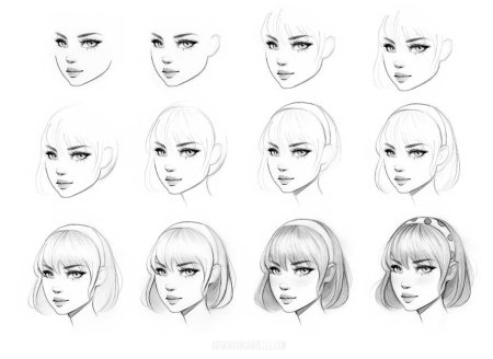 Челка рисунок