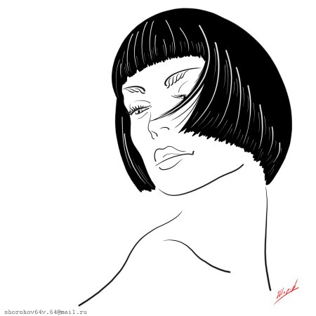 Рисунки для срисовки девушки с каре