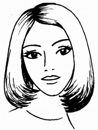 Лицо с боку скетч