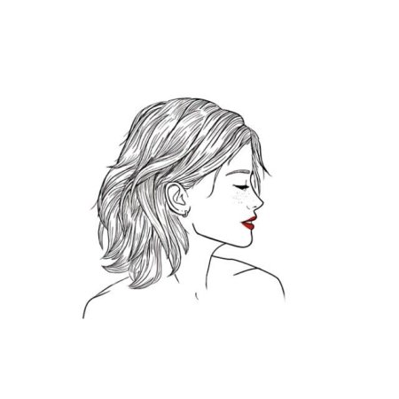 Рисунки для срисовки девочки с каре