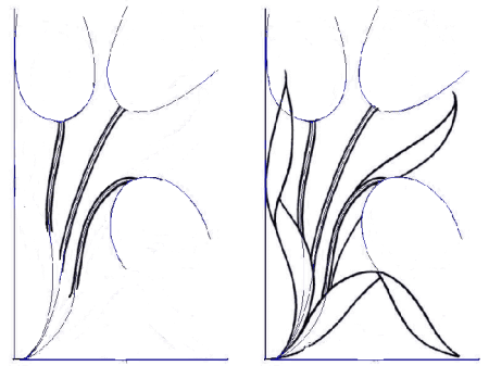 Рисование с дошкольниками тюльпанов