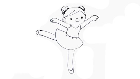 Рисунок танцующей девочки