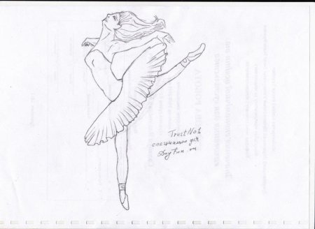Балерина рисунок карандашом