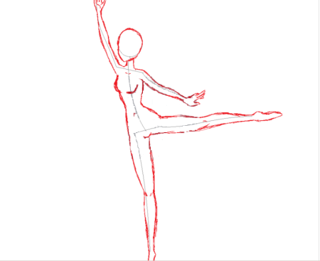 Красота фигуры человека в движении