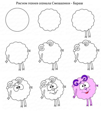 Рисунок Лосяша из смешариков