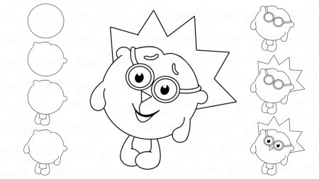 Крош Смешарики нарисовать поэтапно