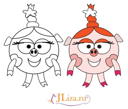 Ёжик из смешариков нарисовать поэтапно