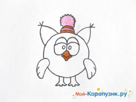 Бараш из смешариков карандашом