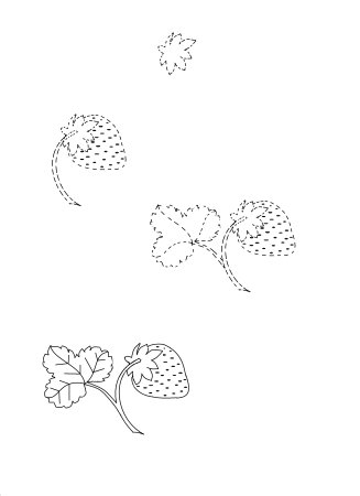 Земляника поэтапное рисование