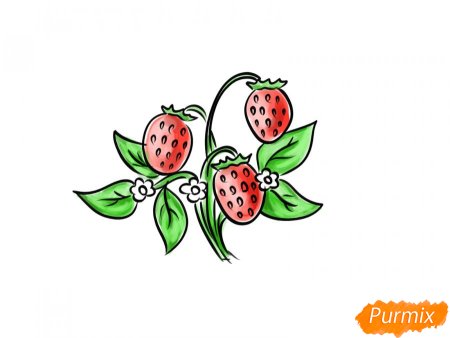 Как рисуется клубника