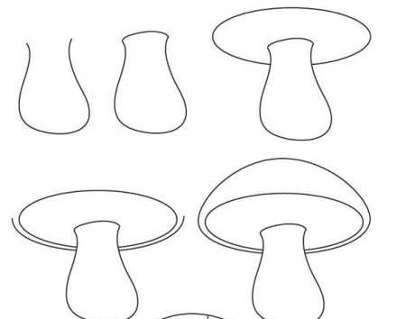 Рисование грибов сыроежки