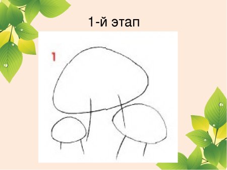 Мухомор поэтапное рисование