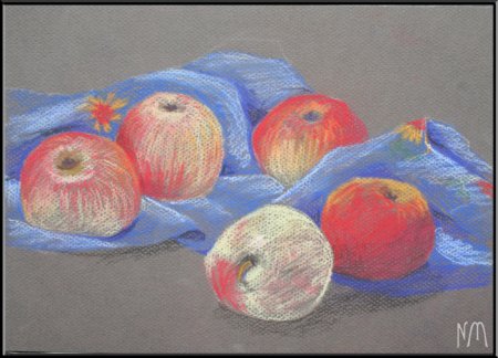 Натюрморт масляной пастелью для детей