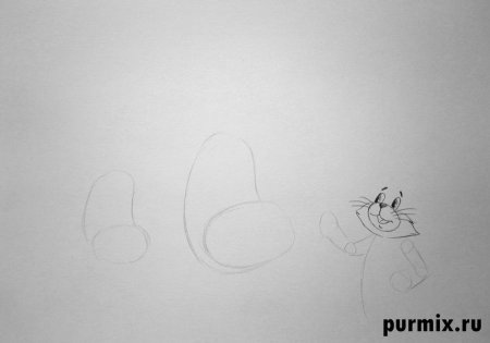 Поэтапное рисование кота Матроскина