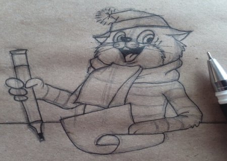 Кот Матроскин для рисования