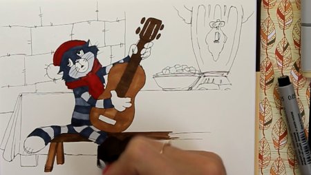 Кот Матроскин для рисования