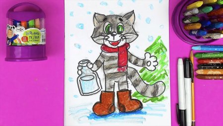 Котики для рисования для начинающих