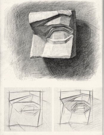 Нос Давида гипс построение