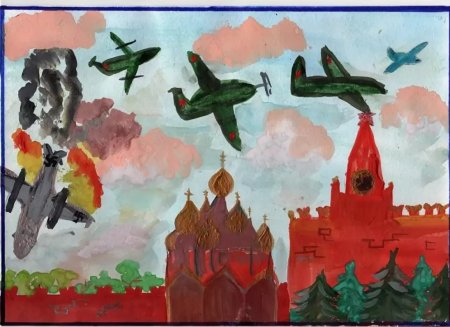 Детские рисунки битва за Москву