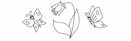 Бабочка схематично для детей