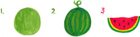 Рисование с детьми на тему Арбуз