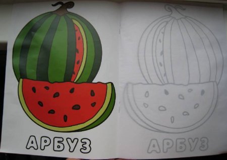 Арбуз поэтапно