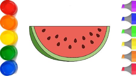 Рисование арбуза в средней группе