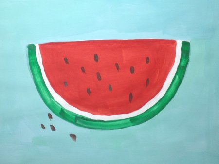 Арбуз раскраска