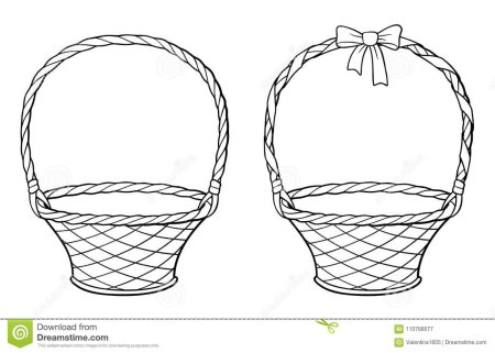 Корзинка раскраска