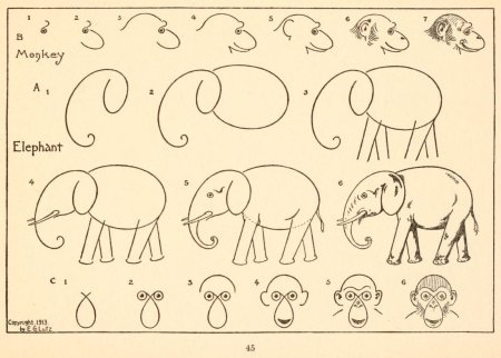 Поэтапное рисование слога