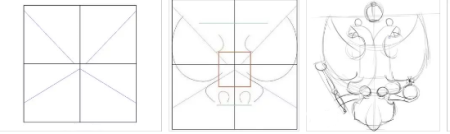 Нарисовать герб России поэтапно