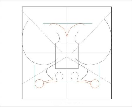 Поэтапный рисунок герба России