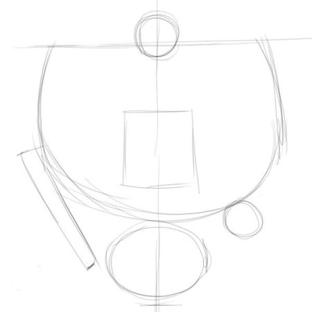 Поэтапный рисунок герба России